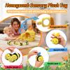 wahaczon Baby Toys - Soft Beehive with 5 Sensory Bees Crinkle, Rattle, Squeaker, Mirror Portable Sensory Toys Montessori Bee Toy for Toddlers, Boy Girl Birthday Christmas Gift view 3