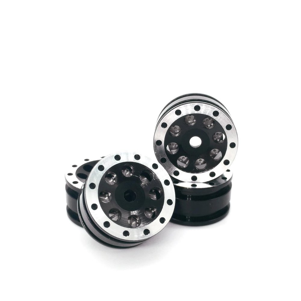 4Pcs Fit for Orlandoo Hunter RC Climbing Model Dot Simulation Metal Wheel 15mm 1:35 Accessories