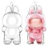 2Pcs Protective Display Case for Labubu The Monsters-Big into Energy, Dustproof Cover with Standing Base, Plastic Carryring Case with Keychain(Doll Not Included)(Standing) view 1