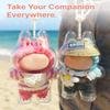 2Pcs Protective Display Case for Labubu The Monsters-Big into Energy, Dustproof Cover with Standing Base, Plastic Carryring Case with Keychain(Doll Not Included)(Standing) view 4