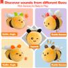 Baby Toys for Baby Infant 0-3-6-12 Months, Soft Beehive Toddlers Busy Toys with 5 Sensory Plush Bees - Bells, Crinkle, Rattles, Mirror & Textures, Stuffed Animals for Boy, Girl Christmas Birthday Gift view 3