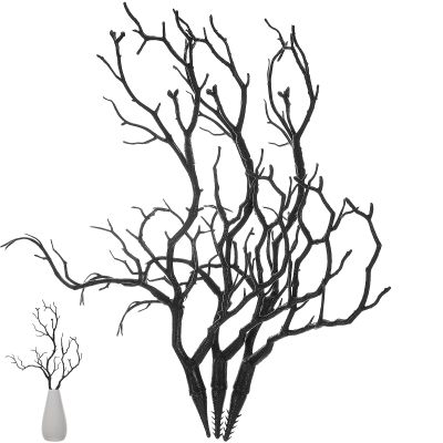 Kisangel 3pcs Plastic Antler Headdress, DIY Coral Branch, Halloween Decoration Accessories, Black, 14. 17 X 6. 69 X 3. 93 Inch