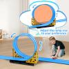 Flex Race Track 16 Ft with Suction Cups Compatible with Diecast 1/64th Cars, Flexible Car Track Toys for Ages 3+ Kids Toddlers Roll Out Portable Racetrack (Light Blue) view 3