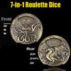 7-in-1 DND Dice Unique Rotating D&D Dice, Cool Rotating Metal Dice Set, D4 D6 D8 D10 D12 D20 D10% Dragon Dice Set, MTG RPG Role Playing Game Cthulhu Roulette Dice view 2