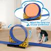Flex Race Track 16 Ft with Suction Cups Compatible with Diecast 1/64th Cars, Flexible Car Track Toys for Ages 3+ Kids Toddlers Roll Out Portable Racetrack (Blue) view 3