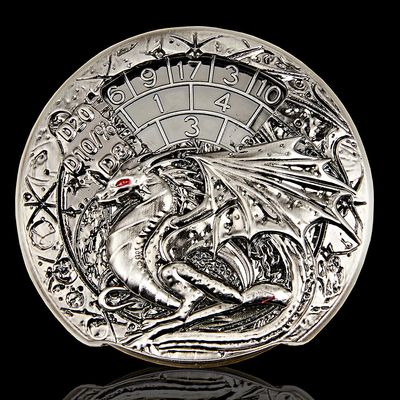 7-in-1 DND Dice Unique Rotating D&D Dice, Cool Rotating Metal Dice Set, D4 D6 D8 D10 D12 D20 D10% Dragon Dice Set, MTG RPG Role Playing Game Cthulhu Roulette Dice