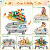 OCATO Kids Toddler Table and Chair Set: Sensory Activity Tables with Rabbit Chairs and Large Marble Run Building Blocks Storage All in One Play Sand Water Table 3 4 5 6 Year Old Boy Girl Toys Gifts view 2
