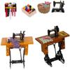 12/1 Mini Lovely Alloy Sewing Machine Model Dollhouse Miniature Accessories Decoration Home Decor - Black view 4