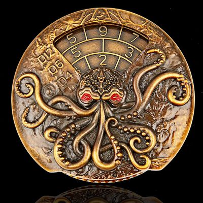 7-in-1 DND Dice Unique Rotating D&D Dice, Cool Rotating Metal Dice Set, D4 D6 D8 D10 D12 D20 D10% Dragon Dice Set, MTG RPG Role Playing Game Cthulhu Roulette Dice