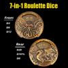 7-in-1 DND Dice Unique Rotating D&D Dice, Cool Rotating Metal Dice Set, D4 D6 D8 D10 D12 D20 D10% Dragon Dice Set, MTG RPG Role Playing Game Cthulhu Roulette Dice view 2