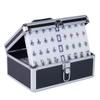 HCUCTOS Chinese Riichi Mahjong Set 144 Acrylic Tiles Traditional Chinese Version Board Game with Black Aluminum Alloy Box for Travel Party Family Game Gift(Color:Suet White)(36 * 27 * 20mm) view 1