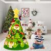 2025 New Felt Christmas Tree for Toddlers,3D Montessori Christmas Tree Felt with Lights,Interactive DIY Holiday Decoration,Door Wall Hanging Xmas Gifts (Flat) view 2