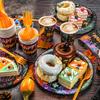 125PCS Plates and Napkins Set, 9 inches Neon Happy Halloween & 7 inches Black Cat Paper Plate Napkins Cups Forks for Birthday Party Decorations Dinnerware Supplies (Halloween Plates Set) view 2