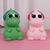 Rekeell Creative Cute Dinosaur Sculpturewith Sunglasses and Headphone Design, 2 Colors to Choose from (Pink) view 2