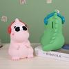 Rekeell Creative Cute Dinosaur Sculpturewith Sunglasses and Headphone Design, 2 Colors to Choose from (Pink) view 3