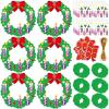 24 Set Christmas Advent Wreath Crafts Nativity of Christ DIY Hanging Decor for Kids Peace Paper Wreath Craft Ornament with Candle Sticker Joy Hope Xmas Party Supplies for School Classroom Activities view 1