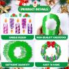 24 Set Christmas Advent Wreath Crafts Nativity of Christ DIY Hanging Decor for Kids Peace Paper Wreath Craft Ornament with Candle Sticker Joy Hope Xmas Party Supplies for School Classroom Activities view 3