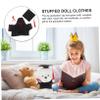 Abaodam Replaceable Graduation Bear Clothes for Doll Costume Wear Resistant Plush Doll Gown with Red Trim Tassel Hat and Certificate Stuffed Animal Outfit for Graduation Celebration view 4