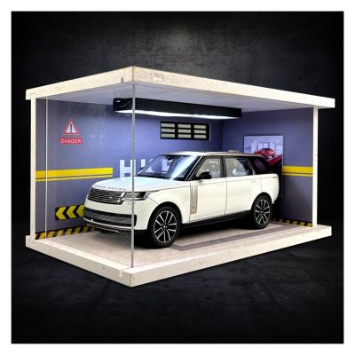 1:24 for Land Rover SUV Deluxe Lighting Garage Edition Adult Collectible Model Car Display(White)