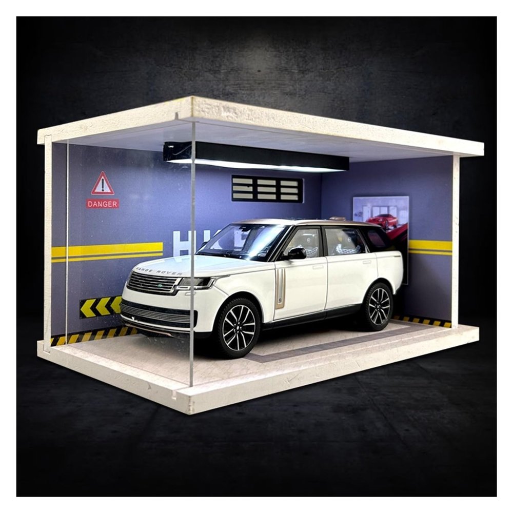 1:24 for Land Rover SUV Deluxe Lighting Garage Edition Adult Collectible Model Car Display(White)