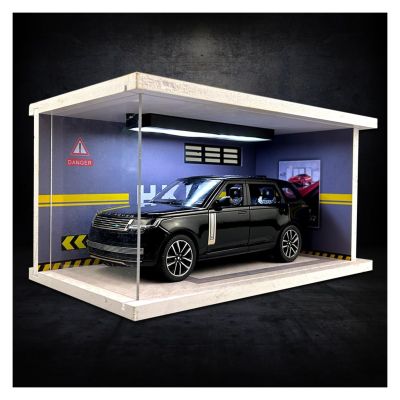 1:24 for Land Rover SUV Deluxe Lighting Garage Edition Adult Collectible Model Car Display(Black)