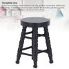 1:12 Scale Dollhouse Stool Chair Handcrafted Miniature Wooden Round Stool Chair Toy for Dollhouse Room Boxes House Birch Wood 4.5cm x 3cm (Black) view 2