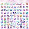 100Pcs Cute Rainbow Dog Stickers Pack for Kids Girls Teens,Kawaii Waterproof Vinyl Decals,Reusable Cartoon Animal Sticker for Water Bottle Laptop, Dog Decor Puppy Party Favors view 2