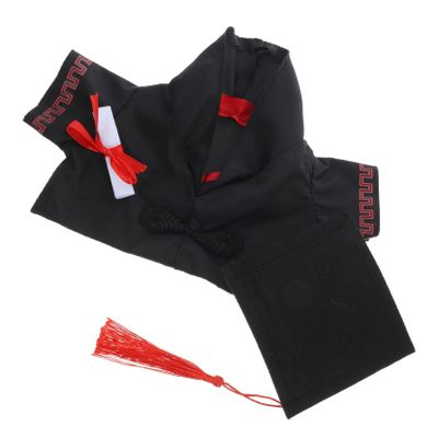 Beaupretty Lovely Doll Clothes Graduation Bear Outfit with Red Trim Tassel Cap and Diploma for Stuffed Doll DIY Costume for and Imaginative Play