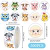 1000 Pcs Cute Animal Stickers for Boys and Girls.Waterproof Vinyl Sticker Packs for Water Bottles Phone Case Laptop Book.2 Roll 1 Inch Kawaii Stickers Bulk view 2