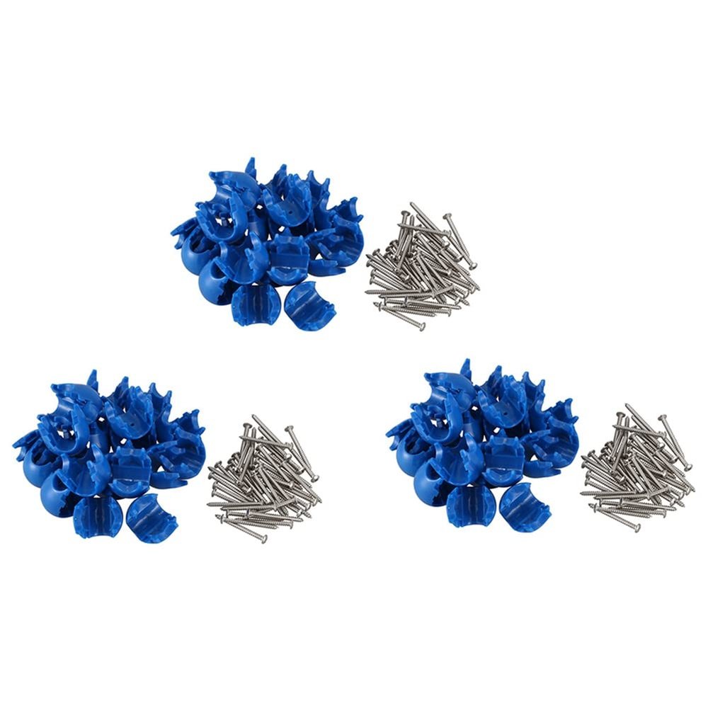 30Pcs Climbing Rope Net Plastic Connector Net Buckle for Outdoor Amusement Swing Climbing Rope Parts Blue