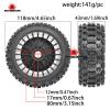 1/8 RC Buggy Off-Road Tires Coarse Tread Set 17mm Compatible with 6S Power OD: 118mm 17mm HEX For Upgrading 1/8 Off-Road Cars Arrma Python Jato FS HSP Redcat Kyosho TRAXXAS E-Revo (R306 black) view 2