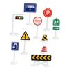 Gogogmee 10pcs Mini Traffic Barricade Signs Realistic Bright Roadblock Models for Lightweight Educational Street Safety Play for Preschool view 1