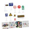 Gogogmee 10pcs Mini Traffic Barricade Signs Realistic Bright Roadblock Models for Lightweight Educational Street Safety Play for Preschool view 3