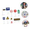 Gogogmee 10pcs Mini Traffic Barricade Signs Realistic Bright Roadblock Models for Lightweight Educational Street Safety Play for Preschool view 4