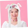 BUTIFULSIC Funny Unicorn Shape Ear Moving Hat Soft Warm Rabbit Fur Winter Cap for Cosplay Party Easter and Adults view 4