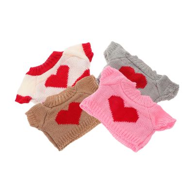 HOMOCONO 4pcs Doll Sweater Soft Bear Costumes Cute Replacement Outfits for Stuffed Animal Accessories Clothes for Dolls Gift