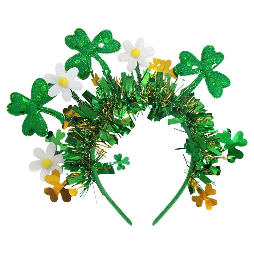 jiingekk Vibranted Green Party Stripes Headband For Patrick's Day Celebration For Parties And Decorations Patrick's Day Event Supplies