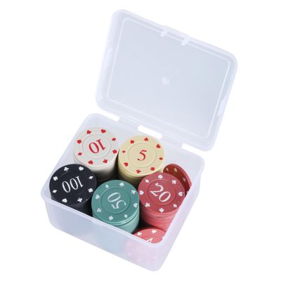 100Pcs Professional Chip Teaching Coin Card Game with Box for Math Counting Kids Reward Game Coin