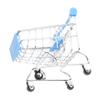 BESPORTBLE Sky Blue Miniature Metal Shopping Cart Mini Shopping Cart for Desk Organizer Creative Grocery Basket Home Office Decoration view 1