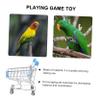 BESPORTBLE Sky Blue Miniature Metal Shopping Cart Mini Shopping Cart for Desk Organizer Creative Grocery Basket Home Office Decoration view 3