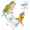 BESPORTBLE Sky Blue Miniature Metal Shopping Cart Mini Shopping Cart for Desk Organizer Creative Grocery Basket Home Office Decoration view 4