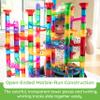 Fat Brain Toys Marble Run 200 Piece Set, Open-Ended Construction Set with Glow-in-the-Dark Marbles for Kids Ages 3+ view 3