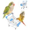 Beaupretty Mini Metal Shopping Cart Sky Blue Miniature Grocery Cart with Wheels Creative Desk Organizer Home Office Display view 2