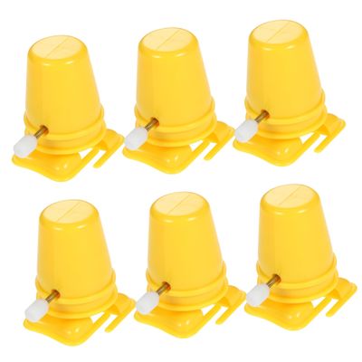 KONTONTY 6pcs Yellow Clockwork Legged Robot Movements for DIY Walking Animal Rewinding Parts for Handmade Craft Repair and Clay Insertion Reusable Mechanism Accessories