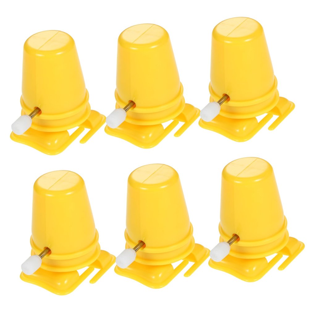 KONTONTY 6pcs Yellow Clockwork Legged Robot Movements for DIY Walking Animal Rewinding Parts for Handmade Craft Repair and Clay Insertion Reusable Mechanism Accessories