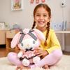 AlphaDesignLuxe 13 Kitty Plush Toy  Kawaii Cat Stuffed Animal with Long Pink Ears, Polka-Dot Dress, Black Lace Trim & Rose Bow, Soft Plush Doll Gift for Kids, Teens & Collectors view 3