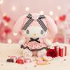 AlphaDesignLuxe 13 Kitty Plush Toy  Kawaii Cat Stuffed Animal with Long Pink Ears, Polka-Dot Dress, Black Lace Trim & Rose Bow, Soft Plush Doll Gift for Kids, Teens & Collectors view 4