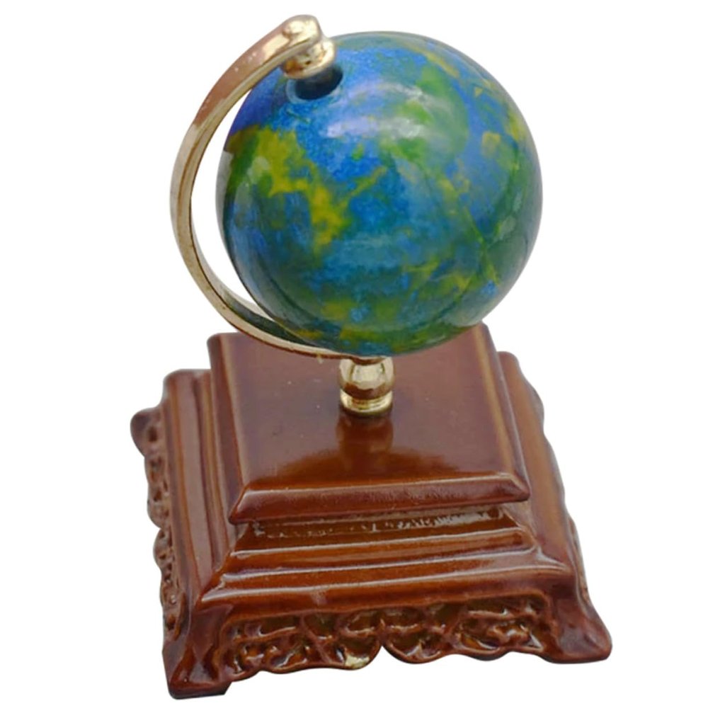 BESPORTBLE Scale Blue Desktop Globe Model Creative Miniature House Accessory for Imaginative Play and Decoration