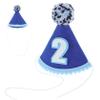 ABOOFAN Birthday Cone Hat Blue Lightweight Decorative Party Headwear for Boys Photo Prop for Second Birthday Celebration view 1