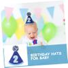ABOOFAN Birthday Cone Hat Blue Lightweight Decorative Party Headwear for Boys Photo Prop for Second Birthday Celebration view 3